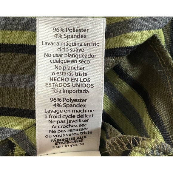 LulaRoe Women’s Striped Army Green Flare Sleeve Maurine Dress Size Small NEW - Picture 12 of 13